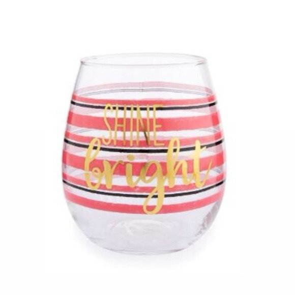 Sassy "Shine Bright" Stemless Wine Glass 18.3 oz NEW - Picture 1 of 7